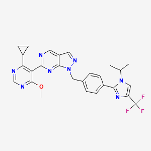 molecular formula C27H25F3N8O B6603846 KSQ-4279 CAS No. 2446480-97-1