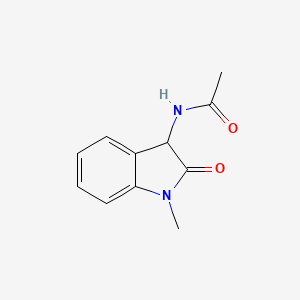 molecular formula C11H12N2O2 B6603877 N-(2,3-Dihydro-1-methyl-2-oxo-1H-indol-3-yl)acetamide CAS No. 855420-26-7