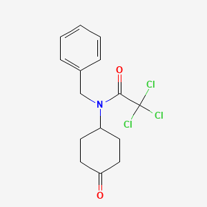 molecular formula C15H16Cl3NO2 B6603989 N-benzyl-2,2,2-trichloro-N-(4-oxocyclohexyl)acetamide CAS No. 198290-25-4