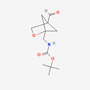 molecular formula C12H19NO4 B6604032 tert-Butyl N-[(4-formyl-2-oxabicyclo[2.1.1]hexan-1-yl)methyl]carbamate CAS No. 2173996-59-1