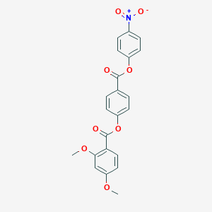 molecular formula C22H17NO8 B6604088 4-[(4-nitrophenoxy)carbonyl]phenyl 2,4-dimethoxybenzoate CAS No. 2196195-87-4