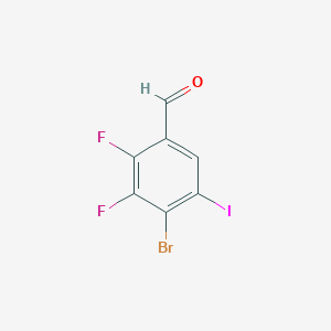 molecular formula C7H2BrF2IO B6604138 4-bromo-2,3-difluoro-5-iodobenzaldehyde CAS No. 2555022-84-7