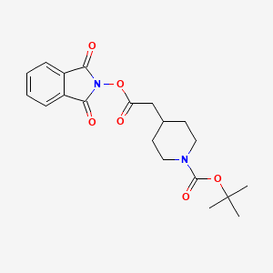 molecular formula C20H24N2O6 B6604153 tert-Butyl 4-(2-((1,3-dioxoisoindolin-2-yl)oxy)-2-oxoethyl)piperidine-1-carboxylate CAS No. 2230828-25-6
