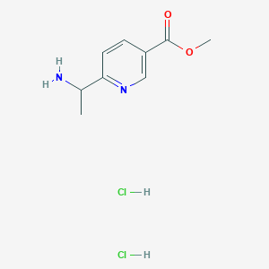 molecular formula C9H14Cl2N2O2 B6604169 Methyl 6-(1-aminoethyl)nicotinate dihydrochloride CAS No. 2763750-75-8