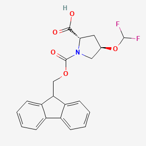 B6604644 (2S,4R)-4-(difluoromethoxy)-1-{[(9H-fluoren-9-yl)methoxy]carbonyl}pyrrolidine-2-carboxylic acid CAS No. 2382632-22-4