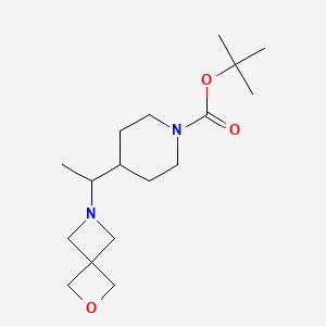 molecular formula C17H30N2O3 B6604796 tert-butyl4-(1-{2-oxa-6-azaspiro[3.3]heptan-6-yl}ethyl)piperidine-1-carboxylate CAS No. 2763755-82-2