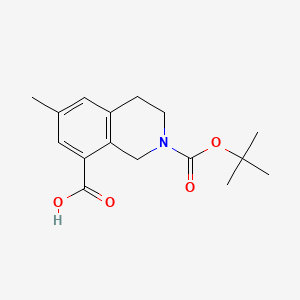 molecular formula C16H21NO4 B6604885 2-[(tert-butoxy)carbonyl]-6-methyl-1,2,3,4-tetrahydroisoquinoline-8-carboxylicacid CAS No. 2138370-72-4