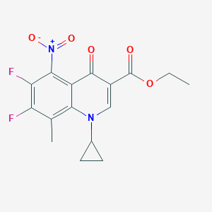 Ethyl 1-cyclopropyl-6,7-difluoro-8-methyl-5-nitro-4-oxo-1,4-dihydroquinoline-3-carboxylate