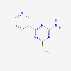 4-(Methylthio)-6-(3-pyridyl)-1,3,5-triazin-2-amine