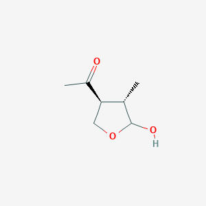 1-[(3S,4S)-5-Hydroxy-4-methyloxolan-3-yl]ethanone