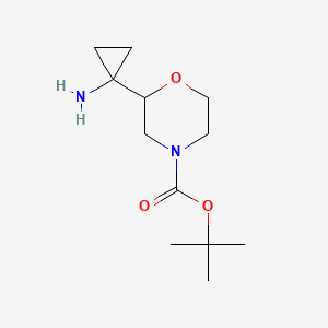 molecular formula C12H22N2O3 B6605219 tert-butyl2-(1-aminocyclopropyl)morpholine-4-carboxylate CAS No. 2228091-71-0