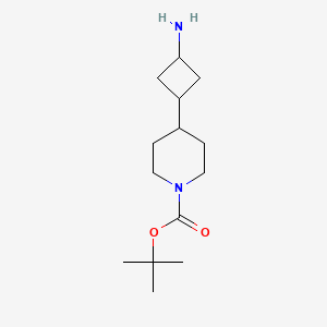 molecular formula C14H26N2O2 B6605290 Tert-butyl 4-(3-aminocyclobutyl)piperidine-1-carboxylate CAS No. 2356100-91-7