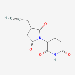 3-[2,5-dioxo-3-(prop-2-yn-1-yl)pyrrolidin-1-yl]piperidine-2,6-dione