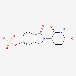 molecular formula C13H11FN2O6S B6605367 2-(2,6-dioxopiperidin-3-yl)-1-oxo-2,3-dihydro-1H-isoindol-5-yl sulfurofluoridate CAS No. 2803823-78-9