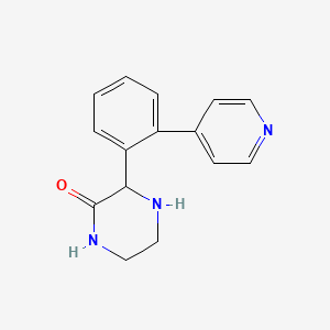 3-[2-(pyridin-4-yl)phenyl]piperazin-2-one