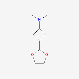 3-(1,3-dioxolan-2-yl)-N,N-dimethylcyclobutan-1-amine, Mixture of diastereomers
