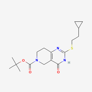 molecular formula C17H25N3O3S B6605560 tert-butyl 2-[(2-cyclopropylethyl)sulfanyl]-4-oxo-1H,4H,5H,6H,7H,8H-pyrido[4,3-d]pyrimidine-6-carboxylate CAS No. 2230800-13-0