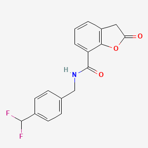 N-{[4-(difluoromethyl)phenyl]methyl}-2-oxo-2,3-dihydro-1-benzofuran-7-carboxamide