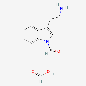 molecular formula C12H14N2O3 B6605621 3-(2-aminoethyl)-1H-indole-1-carbaldehyde, formic acid CAS No. 2248279-58-3