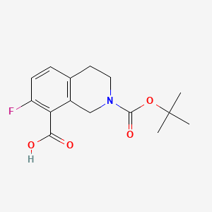 molecular formula C15H18FNO4 B6605630 2-[(tert-butoxy)carbonyl]-7-fluoro-1,2,3,4-tetrahydroisoquinoline-8-carboxylic acid CAS No. 2248280-85-3