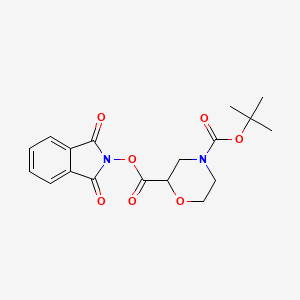 molecular formula C18H20N2O7 B6605641 4-tert-butyl 2-(1,3-dioxo-2,3-dihydro-1H-isoindol-2-yl) morpholine-2,4-dicarboxylate CAS No. 2240185-65-1