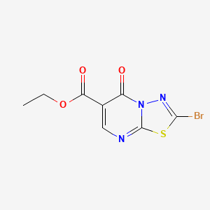molecular formula C8H6BrN3O3S B6605676 ethyl2-bromo-5-oxo-5H-[1,3,4]thiadiazolo[3,2-a]pyrimidine-6-carboxylate CAS No. 2803864-58-4