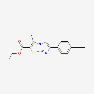 molecular formula C19H22N2O2S B6605798 ethyl6-(4-tert-butylphenyl)-3-methylimidazo[2,1-b][1,3]thiazole-2-carboxylate CAS No. 1131599-17-1