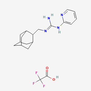 molecular formula C19H25F3N4O2 B6606003 N-[(adamantan-2-yl)methyl]-N''-(pyridin-2-yl)guanidine; trifluoroacetic acid CAS No. 2253644-42-5