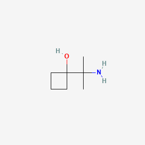 molecular formula C7H15NO B6606056 1-(2-aminopropan-2-yl)cyclobutan-1-ol CAS No. 2172558-67-5