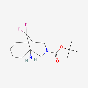 molecular formula C14H24F2N2O2 B6606066 tert-butyl1-amino-10,10-difluoro-8-azabicyclo[4.3.1]decane-8-carboxylate CAS No. 2825007-19-8
