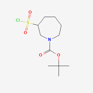 molecular formula C11H20ClNO4S B6606075 tert-butyl3-(chlorosulfonyl)azepane-1-carboxylate CAS No. 2825005-46-5