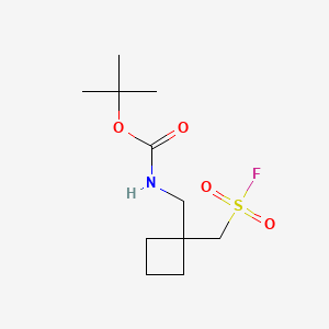 molecular formula C11H20FNO4S B6606555 tert-butyl N-({1-[(fluorosulfonyl)methyl]cyclobutyl}methyl)carbamate CAS No. 2167668-46-2