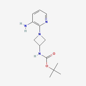 molecular formula C13H20N4O2 B6606587 tert-butylN-[1-(3-aminopyridin-2-yl)azetidin-3-yl]carbamate CAS No. 2870702-31-9