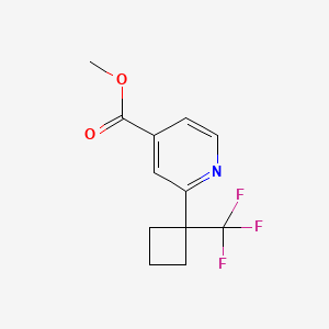 molecular formula C12H12F3NO2 B6606638 methyl2-[1-(trifluoromethyl)cyclobutyl]pyridine-4-carboxylate CAS No. 2825006-94-6