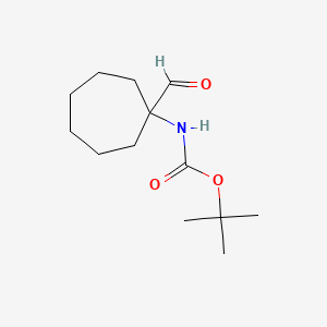 molecular formula C13H23NO3 B6606699 tert-butylN-(1-formylcycloheptyl)carbamate CAS No. 2839143-92-7