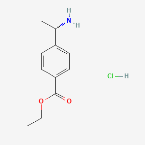 molecular formula C11H16ClNO2 B6606740 ethyl4-[(1S)-1-aminoethyl]benzoatehydrochloride CAS No. 1391509-99-1