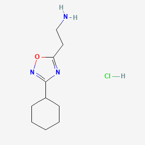 molecular formula C10H18ClN3O B6606750 3-Cyclohexyl-1,2,4-Oxadiazole-5-ethanamine hydrochloride CAS No. 2839139-25-0