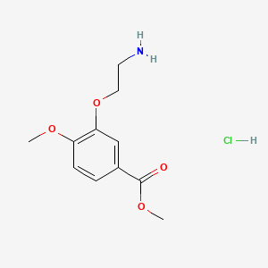 molecular formula C11H16ClNO4 B6606794 methyl3-(2-aminoethoxy)-4-methoxybenzoatehydrochloride CAS No. 2839138-17-7