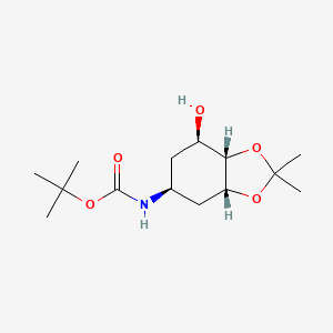 molecular formula C14H25NO5 B6606909 tert-butylN-[(3aR,5S,7R,7aS)-7-hydroxy-2,2-dimethyl-hexahydro-1,3-dioxaindan-5-yl]carbamate CAS No. 2839128-88-8