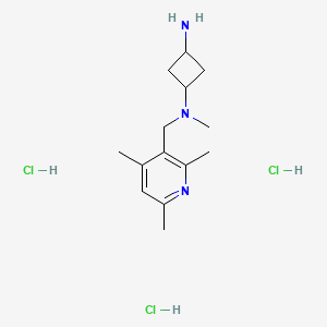 molecular formula C14H26Cl3N3 B6606922 N1-methyl-N1-[(2,4,6-trimethylpyridin-3-yl)methyl]cyclobutane-1,3-diaminetrihydrochloride,Mixtureofdiastereomers CAS No. 2839139-55-6