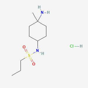 molecular formula C10H23ClN2O2S B6606984 N-(4-amino-4-methylcyclohexyl)propane-1-sulfonamidehydrochloride,Mixtureofdiastereomers CAS No. 2839157-87-6