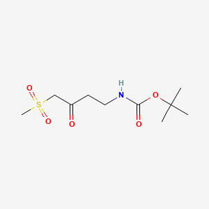 molecular formula C10H19NO5S B6607124 tert-butylN-(4-methanesulfonyl-3-oxobutyl)carbamate CAS No. 2839144-62-4