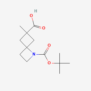 molecular formula C13H21NO4 B6607130 (4s)-1-[(tert-butoxy)carbonyl]-6-methyl-1-azaspiro[3.3]heptane-6-carboxylic acid CAS No. 2839157-71-8