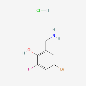 molecular formula C7H8BrClFNO B6607203 2-(aminomethyl)-4-bromo-6-fluorophenolhydrochloride CAS No. 2839156-85-1