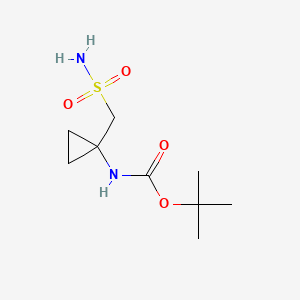molecular formula C9H18N2O4S B6607271 tert-butylN-[1-(sulfamoylmethyl)cyclopropyl]carbamate CAS No. 2580228-51-7