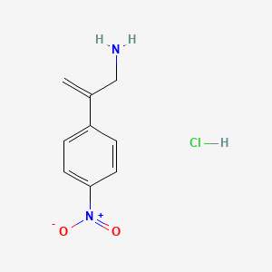 molecular formula C9H11ClN2O2 B6607316 2-(4-nitrophenyl)prop-2-en-1-aminehydrochloride CAS No. 2839158-36-8