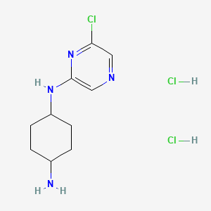 molecular formula C10H17Cl3N4 B6607340 rac-(1r,4r)-N1-(6-chloropyrazin-2-yl)cyclohexane-1,4-diaminedihydrochloride,trans CAS No. 2839128-96-8