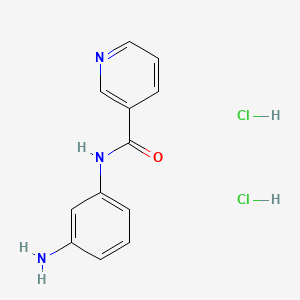 molecular formula C12H13Cl2N3O B6607358 N-(3-aminophenyl)pyridine-3-carboxamidedihydrochloride CAS No. 2839157-36-5