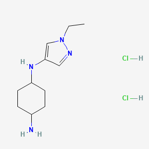 molecular formula C11H22Cl2N4 B6607385 N1-(1-ethyl-1H-pyrazol-4-yl)cyclohexane-1,4-diaminedihydrochloride CAS No. 2839156-78-2