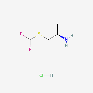molecular formula C4H10ClF2NS B6607447 (2R)-1-[(difluoromethyl)sulfanyl]propan-2-aminehydrochloride CAS No. 2839128-84-4